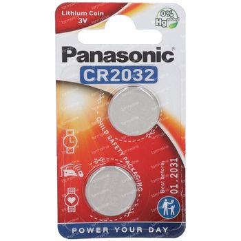 Panasonic Batterie Cr2032 3V 2 st