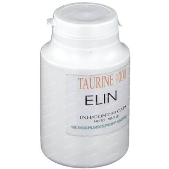 Taurine Elin 1000Mg 50 capsules