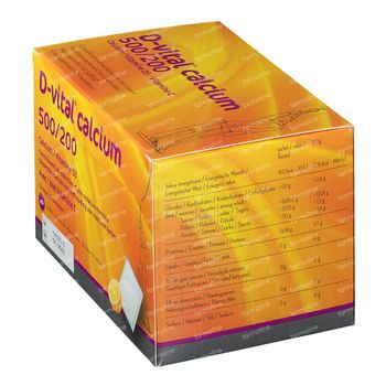D-Vital Calcium 500/200 Orange Calcium 40 sachets