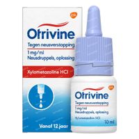 Otrivine neusdruppels 1 mg/ml, oplossing tegen neusverstopping 10ml 10 ml