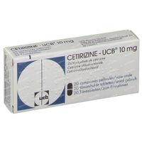 Cetirizine UCB 10mg 20  tabletten