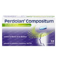Perdolan® Compositum - Traitement de la Douleur, Analgésique pour Adultes 12 suppositoires