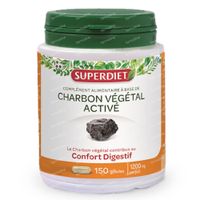 Superdiet Charbon Végétal 150 capsules