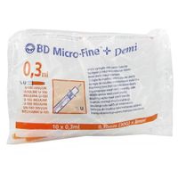 BD Microfine+ Ins.Sp Demi 0.3 ml 30g 8 mm 10 st