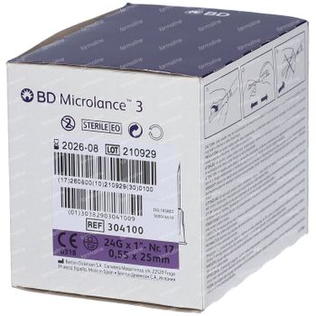 BD Microlance 3 Aiguilles 24G 1 RB 0,55x25 Mm 100 st