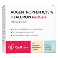 RedCare Collyre à l'Acide Hyaluronique 0,15 % 30x0,35 ml ampoules