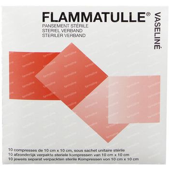 Flammatulle Vaseline Compresse 10x10cm 10 st