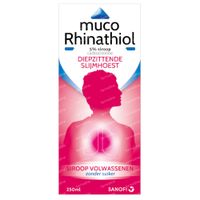 Muco Rhinathiol 5% Siroop Volwassenen Zonder Suiker Diepzittende Slijmhoest 250 ml siroop