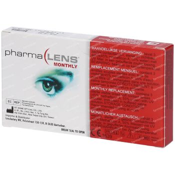 PharmaLens Lentilles (mois) (Dioptrie -2.25) 3 lentilles
