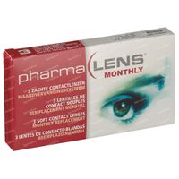 PharmaLens Lentilles (mois) (Dioptrie -2.25) 3  lentilles