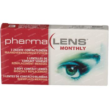 PharmaLens Lentilles (mois) (Dioptrie -2.25) 3 lentilles
