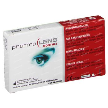 PharmaLens Lentilles (mois) (Dioptrie -2.50) 3 lentilles