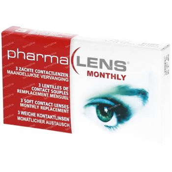 PharmaLens Lentilles (mois) (Dioptrie -2.50) 3 lentilles