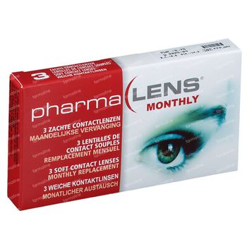 PharmaLens Lentilles (mois) (Dioptrie -2.75) 3 lentilles