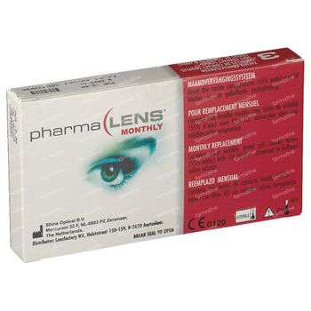 PharmaLens Lentilles (mois) (Dioptrie -3.00) 3 lentilles