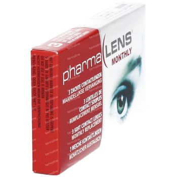PharmaLens Lentilles (mois) (Dioptrie -3.25) 3 lentilles