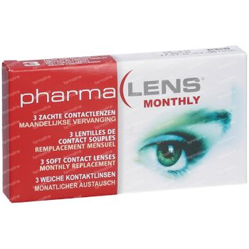 PharmaLens Lentilles (mois) (Dioptrie -3.75) 3 lentilles