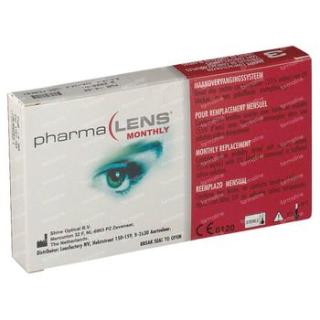 PharmaLens Lentilles (mois) (Dioptrie -4.00) 3 lentilles