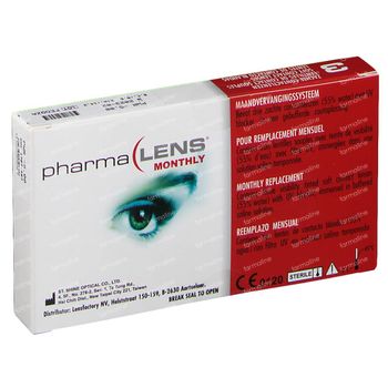 PharmaLens Lentilles (mois) (Dioptrie -5.00) 3 lentilles