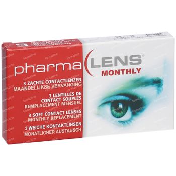 PharmaLens Lentilles (mois) (Dioptrie -5.50) 3 lentilles