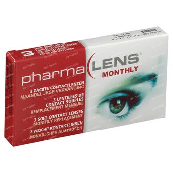 PharmaLens Lentilles (mois) (Dioptrie -7.00) 3 lentilles