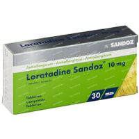 Loratadine Sandoz 10mg 30 tabletten
