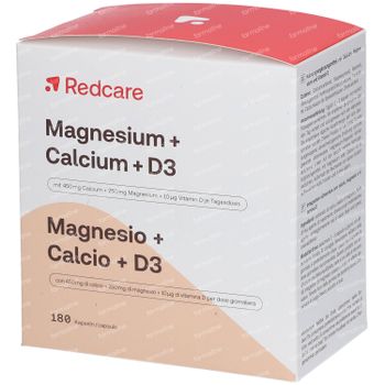 Redcare Magnesium + Calcium + D3 180 capsules