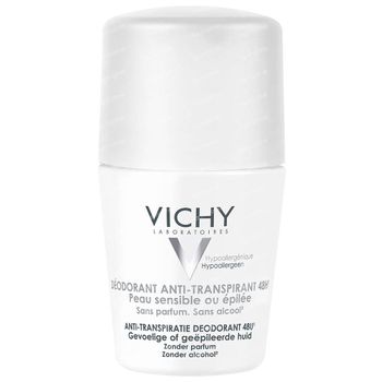Vichy Deodorant Anti-Transpirant 48h Peau Sensible Ou Epilée 50 ml rouleau