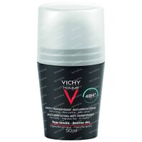 Vichy Homme Deodorant Anti-Transpiratie Gevoelige Huid 48h 50 ml roller