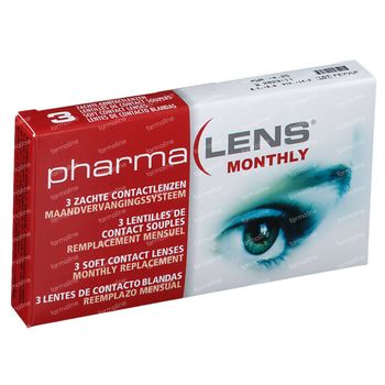 PharmaLens Lentilles (mois) (Dioptrie -4.25) 3 lentilles