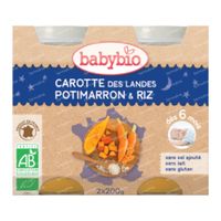 Babybio Potimarron-Carotte 2x130 g