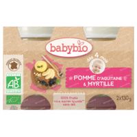 Babybio Pomme-Myrtille 2x130 g