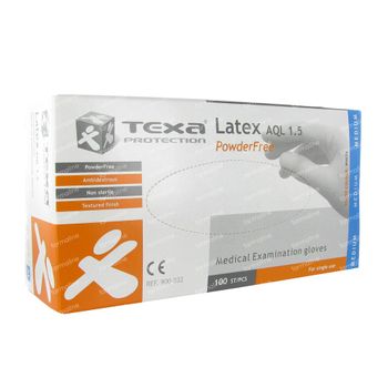 CMT Handschoenen Latex Wit PF Medium 100 st