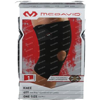 McDavid Knee Support Wrap Open Patella Zwart One Size 1 stuk
