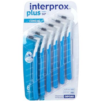 Interprox Plus 90° Conical Interdentale Borsteltjes Blauw 6 stuks