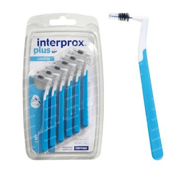 Interprox Plus 90° Conical Interdentale Borsteltjes Blauw 6 stuks