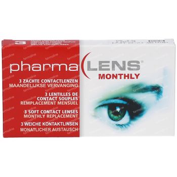 PharmaLens Lentilles (mois) (Dioptrie -8.50) 3 lentilles