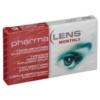 PharmaLens Lentilles (mois) (Dioptrie -9.00) 3 lentilles