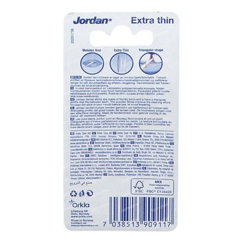 Jordan Cure-Dents Extra Fin 2-Côtés 140 pièces