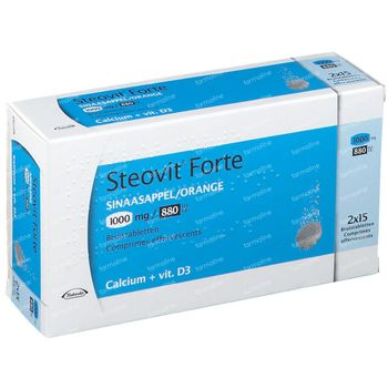 Steovit Forte Sinaasappel 1000mg/880 I.E. Calcium & Vit D 30 bruistabletten
