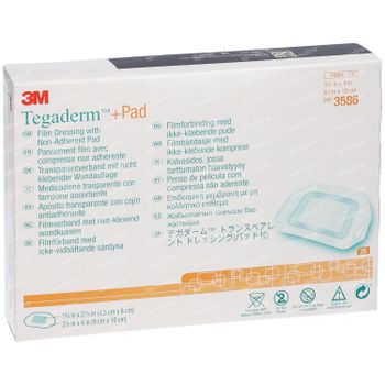 3M Tegaderm + Pad Pansement Transparent avec Compresse Absorbante 9cmX10cm 25 st