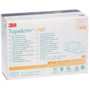 3M Tegaderm + Pad Pansement Transparent avec Compresse Absorbante 5cmx7cm 50 st
