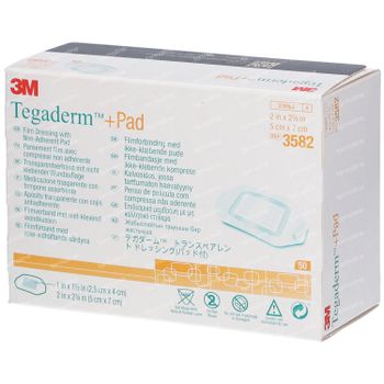 3M Tegaderm + Pad Pansement Transparent avec Compresse Absorbante 5cmx7cm 50 st