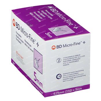 BD Microfine+ 5 mm Pennaald 0,25mm – 31G 100 stuks