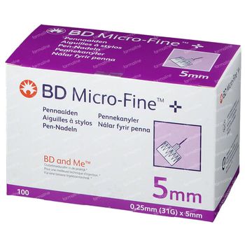 BD Microfine+ 5 mm Pennaald 0,25mm – 31G 100 stuks