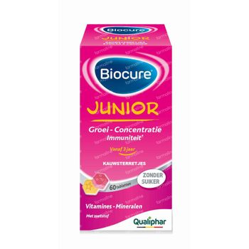 Biocure® Junior Kauwsterretjes - Multivitamine, Groei 60 stuks