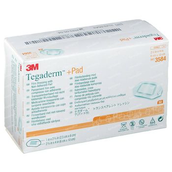 3M Tegaderm + Pad Pansement Transparent avec Compresse Absorbante 6cmx10cm 50 st