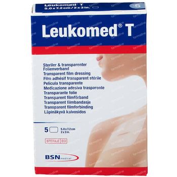 Leukomed® T Film Adhésif Transparent 7,2 cm x 5 cm 72381-03 5 pièces