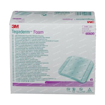3M Tegaderm Foam Pansement Hydrocellulaire Non-adhésive 5,1cm X 5,1cm 90600 10 st