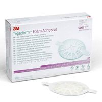 3M Tegaderm Foam Klevend Schuimverband Ovaal 10cmx11cm 10 st